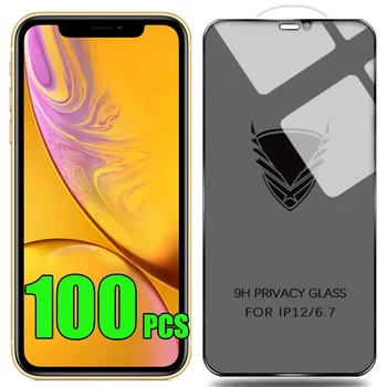 100 OG Adatvédelmi Edzett Üveg kijelző Védő fólia, Anti-Spy Tükröződésmentes Fólia iPhone 14 Pro Max 13 Mini 12 11 XS XR X 8 7 6 Plusz SE