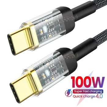 100W USB-C-Típusú USB-C Kábel 5A gyorstöltés Gyors Töltés Kábel Vezeték Samsung Macbook Xiaomi POCO C Típusú Kábel