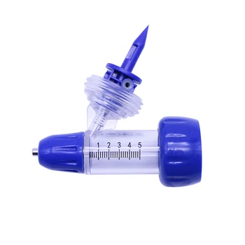 1db 2ml / 5ml Állat-egészségügyi Állítható Folyamatos Fecskendő Tartozékok Fecskendő Vakcina Injektor Adag Csövek