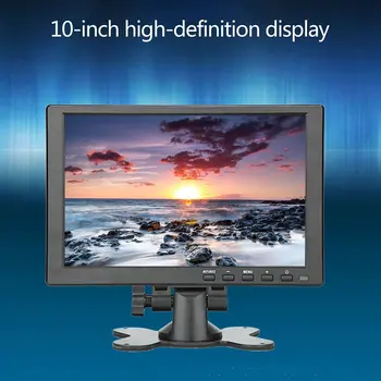 2023 Új 10 Hüvelykes Hordozható Monitor HDMI-kompatibilis 1024*600 PIXELES HD IPS Kijelző LED Számítógép Monitorok A bőrtok Gyors Szállítás
