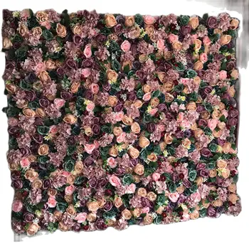 24pcs/sok Mesterséges selyem hortenzia, rózsa 3D virág fal esküvői háttér dekoráció virág, színpad dekoráció Mixcolor TONGFENG