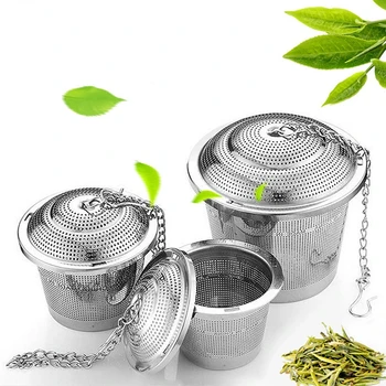304-es Rozsdamentes Acélból készült Tea Labdát Szűrő Háló Növényi Infúzió Filter Tea Levél Fűszer, Tea Szűrő Teáskanna Konyhai Eszköz