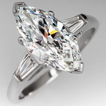 9K arany Női gyűrű Ló-szem formát Mosan Diamond D a vvs1 Gyűrű Esküvő, Eljegyzés, Buli, Évfordulós Ajándék