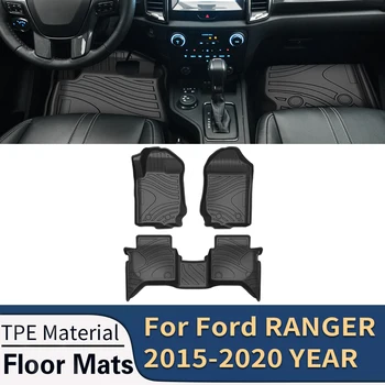 A Ford RANGER a 2015-2020 közötti LHD RHD Auto Autó Szőnyeg Minden Időjárási TPE Láb Szőnyeg Szagtalan Pad, Tray Mat Belső Kiegészítők