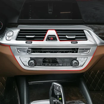 ABS fa, BMW 5-ös Sorozat G30 2017 2018 Belső Központi Konzol CD Control Panel légkondicionáló Kapcsoló Fedél Trim Keret