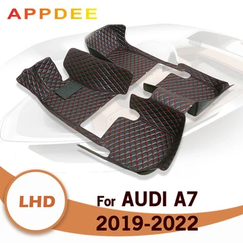 APPDEE Autó szőnyeg AUDI A7 2019 2020 2021 2022 Egyéni auto láb Párna autó szőnyeg fedél