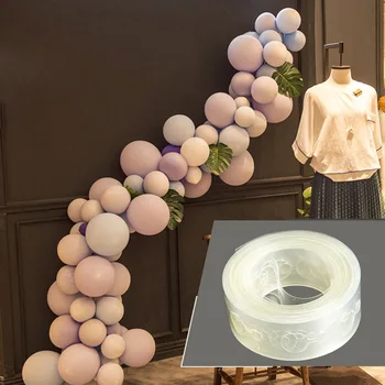 DIY Latex Lufi Modellező Eszköz Műanyag Lufi Tartozékok 5M Léggömb Lánc Nyakkendő Gomb Eszköz, Esküvő, Születésnapi Party Hátteret Deco