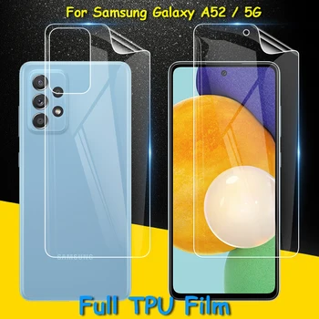 Első / Hátsó Teljes Lefedettség Tiszta, Puha TPU Film képernyővédő fólia Samsung Galaxy A52 A52s 5G 6.5