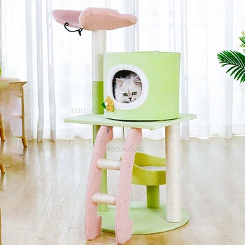 Japán Stílusú Szövet Macska-mászóka Kisállat Bútor Macska Ugrott Platform Pet Supplie Háztartás Szabadidő Aranyos Macska Kaparászó