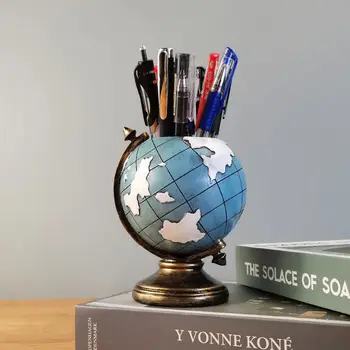 Kreatív Globe Tolltartó Irodalmi Retro Asztali Nappali Többfunkciós Tolltartó Diák Ajándékok Dekoratív Díszítéseket