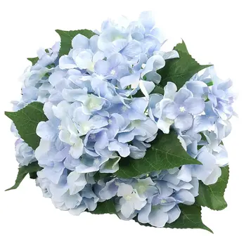 Mesterséges Virágokat Selyem 7 Nagy Fej Hortenzia Csokor, Esküvői Terem Home Hotel Party Dekoráció, valamint Ünnep, Ajándék, Kék