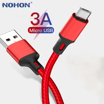 Micro USB-Kábel A Xiaomi Samsung j3 j5 j7 Android 3A Gyors Töltés Adatok Wire Kábel Microusb Töltő, Mobil Telefon, Kábel 1m 2M 3M
