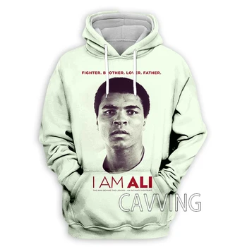 Muhammad Ali 3D Nyomtatott Divat kapucnis felső Kapucnis Pulcsit Harajuku Kapucnis Pulcsit Maximum Ruházat, Női/férfi