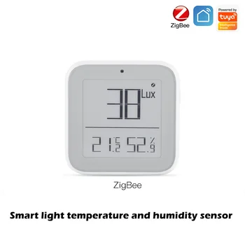Okos Zigbee Tuya Fényerő Hőmérő Valós idejű Fény Érzékeny a Hőmérséklet, illetve a Páratartalom Érzékelő Érzékelő a Smart App