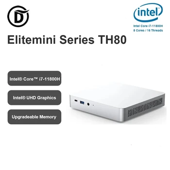 Oushedi TH60/TH80 Mini PC Gamer Intel Core I7-11800H Windows 11 Dual WiFi6 DDR4 32 GB 512 gb-os SSD HDMI, DP C-Típusú Játék Számítógép