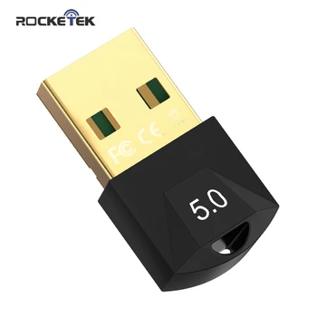 Rocketek Támogatja az USB Bluetooth Adapter Adapter 5.0 PC Számítógép Hangszóró Vezeték nélküli Egér Audio Receiver Zenei Adó aptx