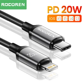 Rocoren PD 20W USB-C Kábel iPhone 14 Pro Max 13 12 C Típusú Gyors Töltő Töltő Kábel iPhone X XS XR 8 6s Adatok Wire Kábel