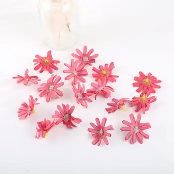 Szimulációs Gyönyörű Mini Mesterséges Selyem Virág A Haza Esküvői Dekoráció Többszínű Hamis Virág Fejek DIY Koszorú Tartozékok