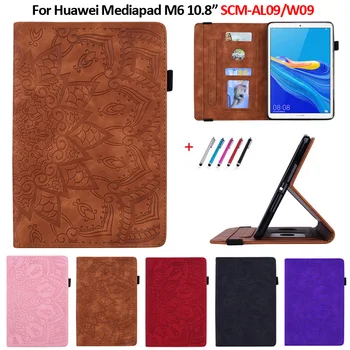 Tok Huawei MatePad M6 10.8 Fedezze Dombornyomott PU Bőr Pénztárca Tabletta Alapvetően a Huawei MatePad M6 Esetben 10 8 inch