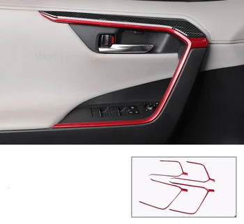 Toyota RAV4 2019 - 2021 ABS Szén-fibr/erezetű, autó, Ajtó, belsőépítészet szalag Takarja Trim autó stílus auto Tartozékok