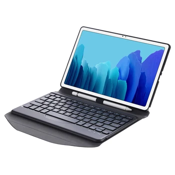 TPU Tablet tok Samsung Galaxy Tab 7 A7 10.4 2022 T509 T500 T505 T507 Fedezze Osztott Vezeték nélküli Billentyűzet PU Bőr Állni Shell