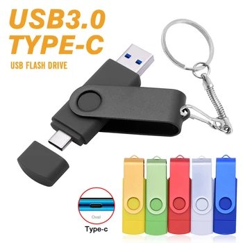 Többfunkciós 3 az 1-ben OTG C Típusú USB Flash Meghajtó USB 3.0 C-Típusú Pen Drive 32GB 64GB Pendrive 128GB 256 512 gb-os USB pendrive -