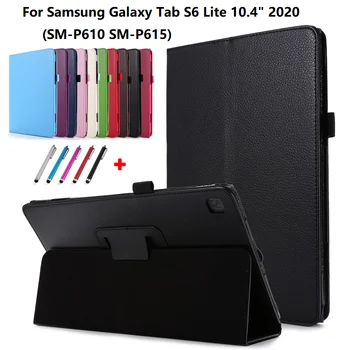 Vékony PU bőrtok, Samsung Galaxy Tab S6 Lite 10.4 Hüvelyk SM-P610 SM-P615 Fold-Állvány Tablet A Samsung Tab S6 Lite Borító