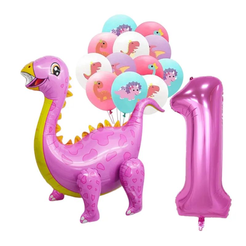 1. 3D Dinoszaurusz Szülinapi Dekoráció Fólia Lufi Baby Lány Dinoszaurusz Szám Léggömb Szülinapi Baloon Jungle Party Dekoráció Globo