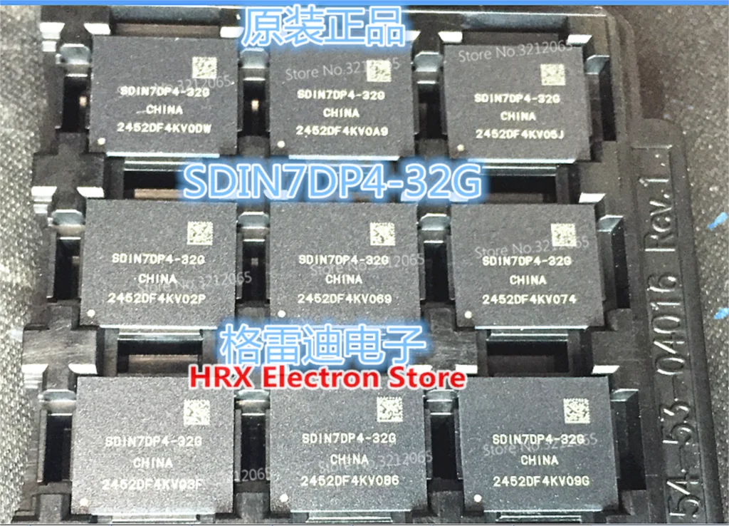 100% Új, Eredeti SDIN7DU2-32G SDINADB4-32G SDIN9DS2-32G SDIN7DP4-32G SDIN5C4-32G BGA Chip EMMC