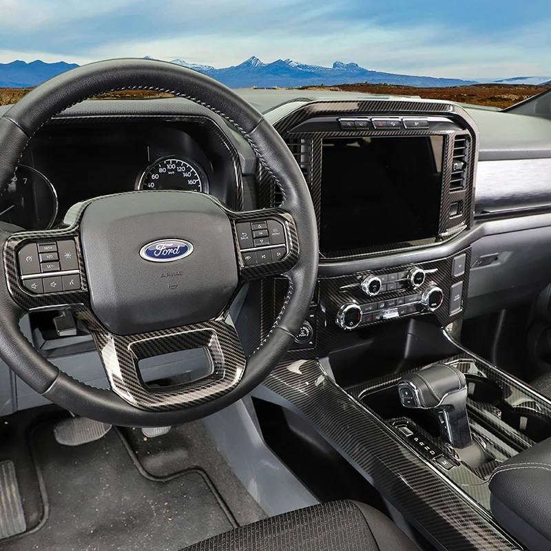 BAWA ABS Sebességváltó Műszerfal Navigációs klímaberendezés Ellenőrzési Dekorációs Fedelet a Ford F150 2021 2022 2023 Autó Accessorie