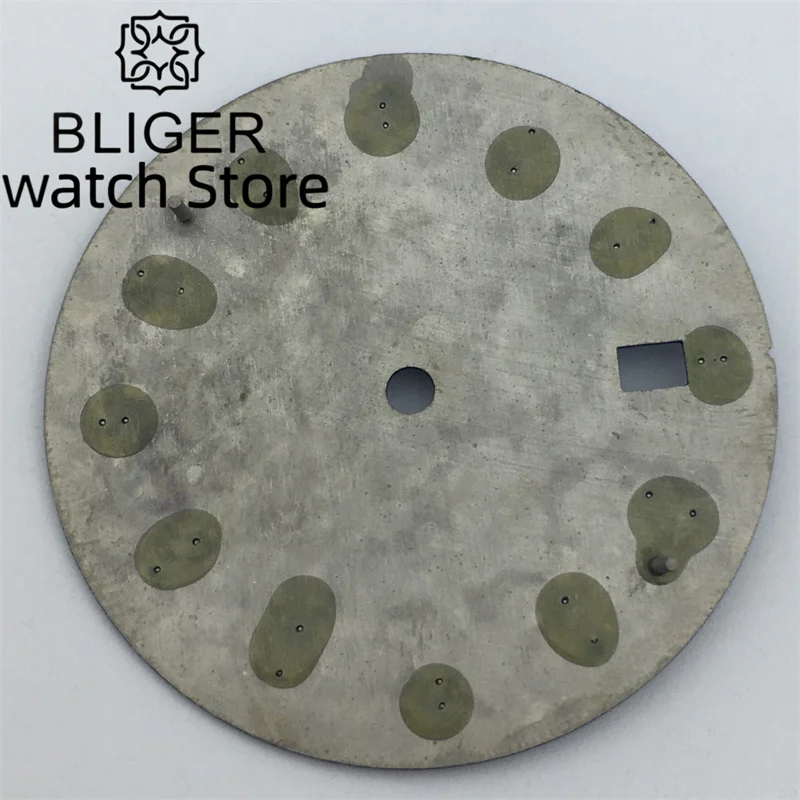 BLIGER 32 mm-es tárcsa óra tartozékok fekete/zöld/kék/zöld világító tárcsát NH35NH36 mozgalom