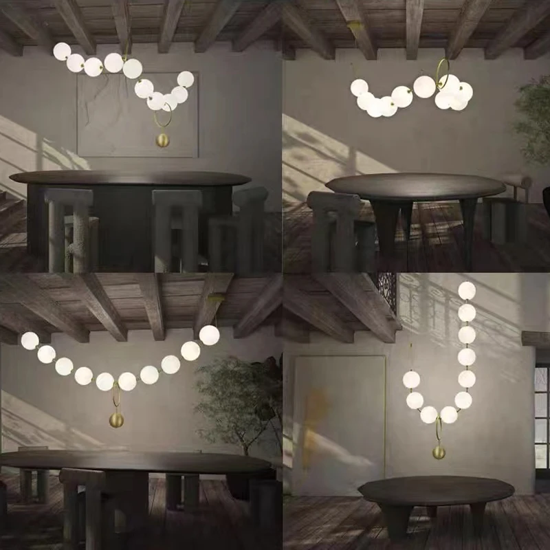 LED Padláson Üveg Labdát Világítás Csillár Kreatív Nyaklánc, Tervezés, Étkező, Hall, Dekoratív Élő Lógó Lámpák