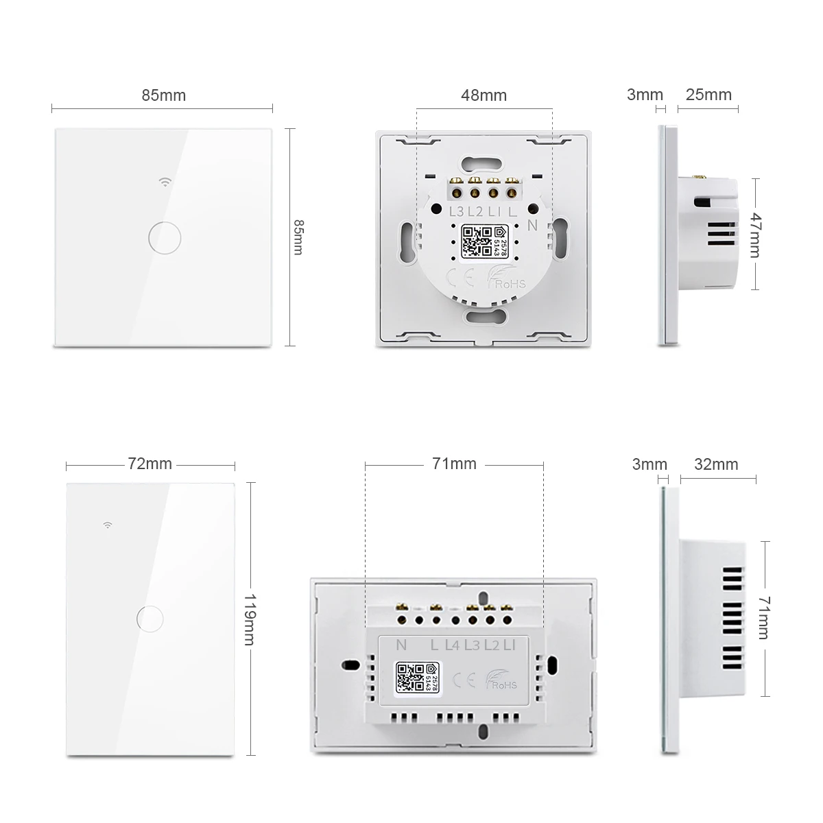 [MPI Hitelesített] az Apple Homekit Smart Switch EU-US Standard LED WiFi Kapcsolatot Kapcsolók Működik a Siri Alexa, a Google Haza