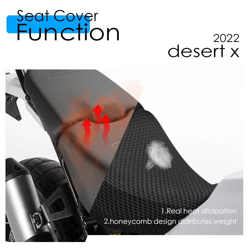 Sivatagi X Új, Motoros Ülés Védeni Párna Helyet Fedezni Ducati DesertX Nylon Szövet Nyereg Hűtés Honeycomb Mat 2022-2023